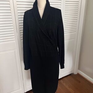 Black woolen sweater dress